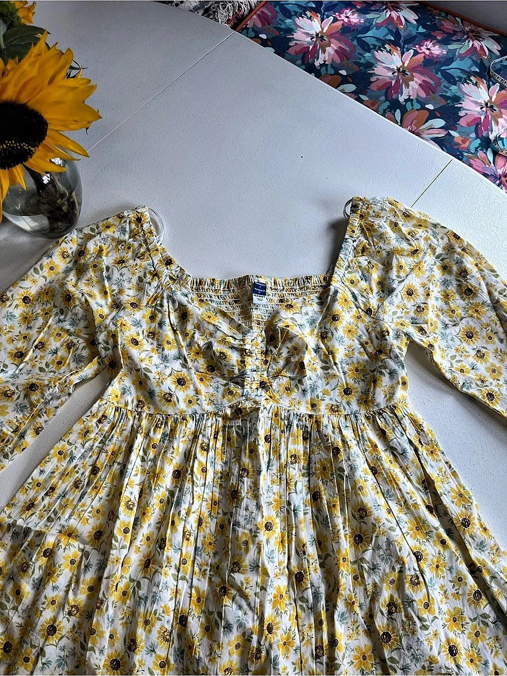 Old Navy sunflower maternity top